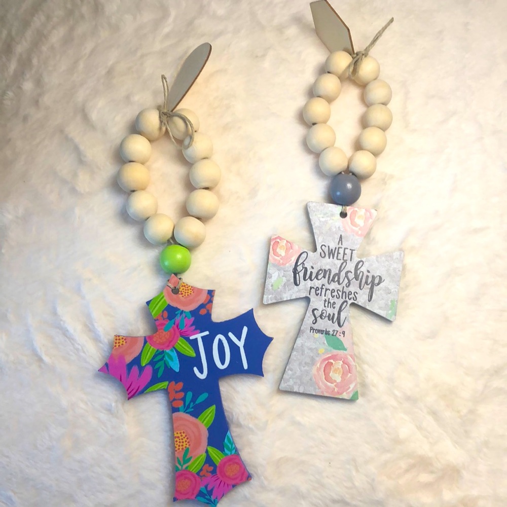 Handmade Wooden Rosary Garland.